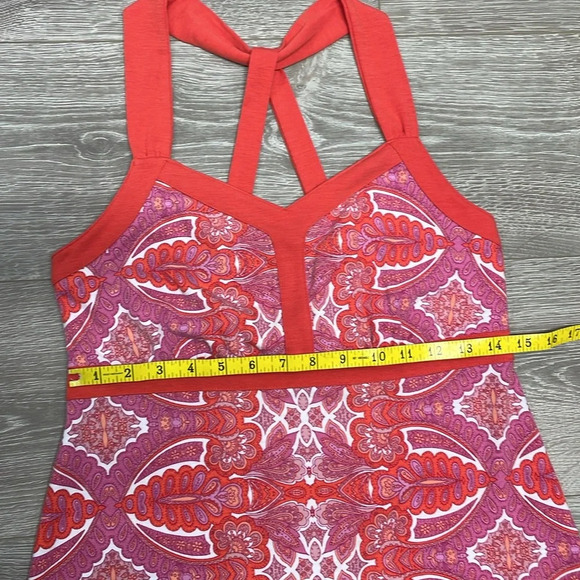 Dakini Pink and Coral Print Strappy Sundress M - Picture 9 of 15
